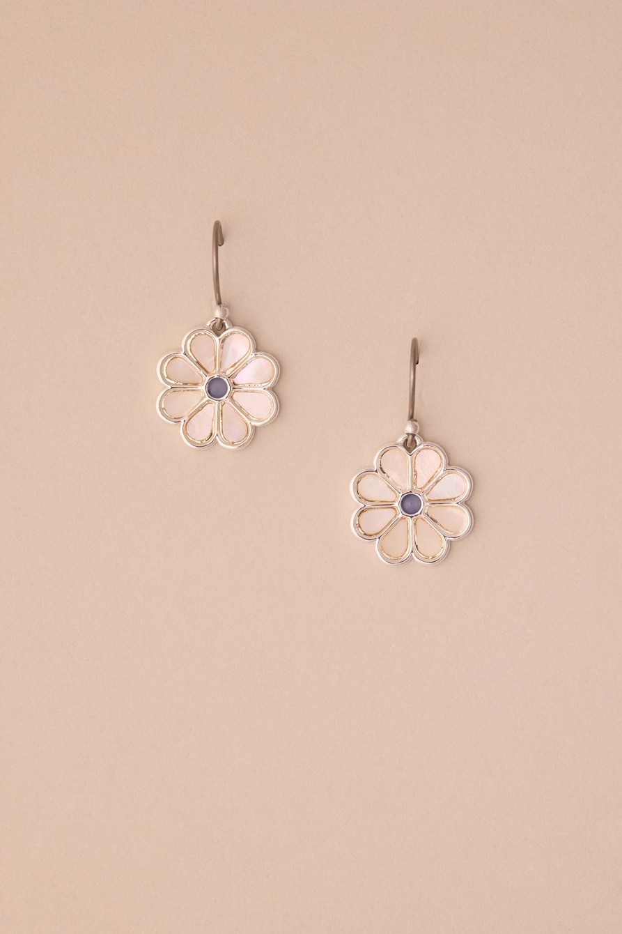 inlay daisy stone drop